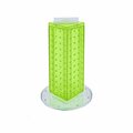 Azar Displays Four-sided 4'' W x 12'' H Pegboard Tower with Revolving 9'' Base, Green 700220-GRE